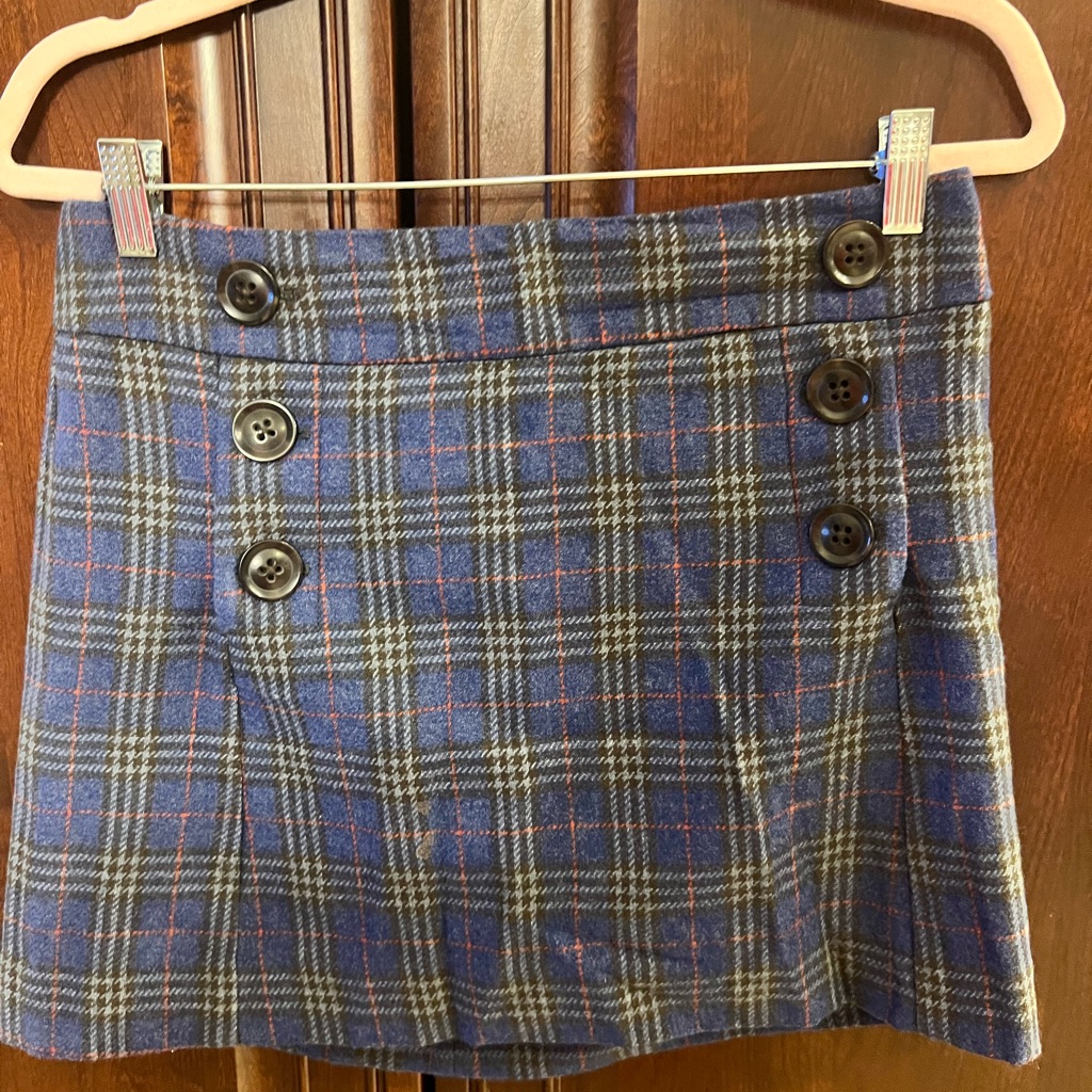 Gap Wool Blend Plaid Mini Scool Girl Skirt Size 2